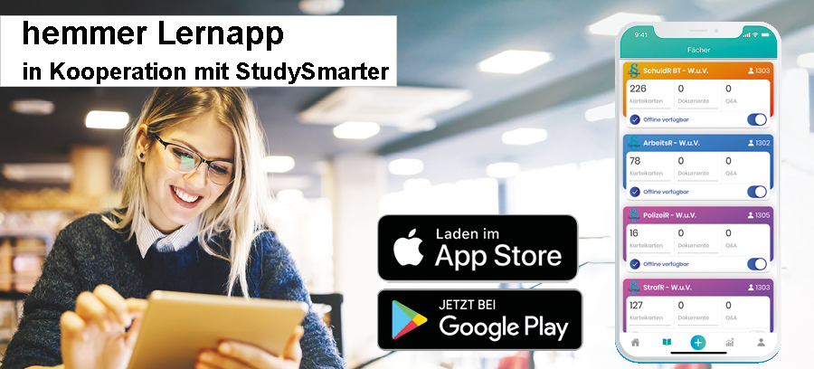 Die neue hemmer-App in Kooperation mit StudySmarter